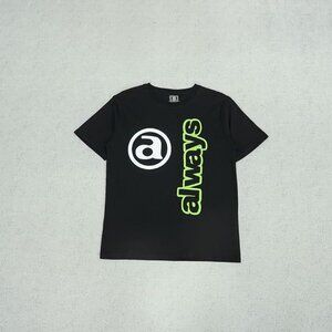 Always Black Trendy Lettering Short Sleeve T Shirt